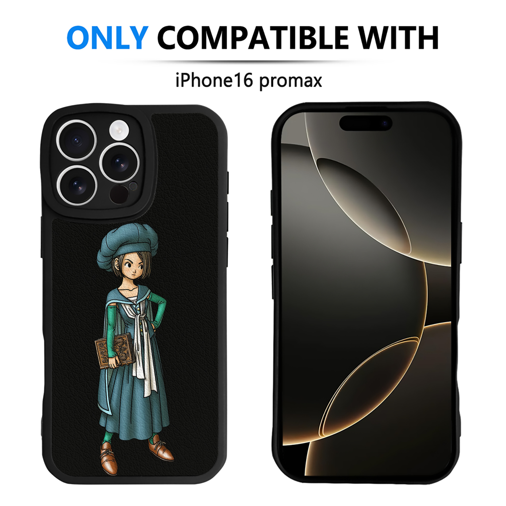 （画像用） ドラゴンクエスト Doragon Kuesuto Dragon Quest 【iPhone 16シリーズ対応】シリコンスマホケース（レザー調） 材質：シリコン